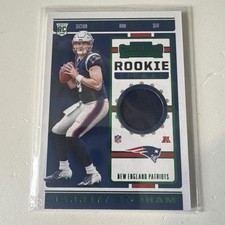 2019 Contenders Rookie Ticket Green Foil Jarrett Stidham Patch Broncos Patriots