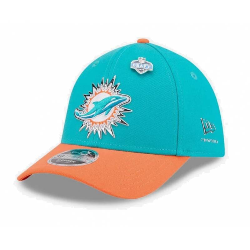 Casquette Miami Dolphins New Era Draft 26 respirante 39THIRTY pour supporter