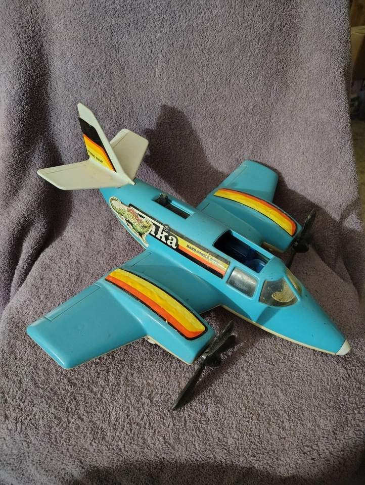 Vintage 1979 Tonka Hand Commander Airplane Turbo Prop Blue Plane Working - Image 4 of 4