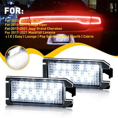 LED License Plate Light Lamp Tag Assembly Fit Fiat 500 2013-2019 Dodge Viper