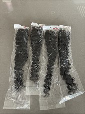 4 Pk 24  Human Hair Wefts 1B Water Wave  New W/ Fast Shipping 