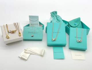 Auténtico conjunto de 6 collar colgante/dior con logotipo de CD Tiffany&Co.SV925 con caja/bolsa SK120690