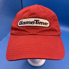 Vintage GAME TIME A Playcore Company Red Adjustable Hat Embroidered