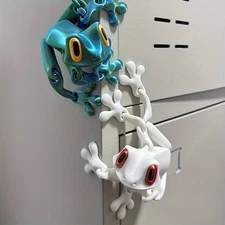 Multi-Functional Stylish 3D Frog Refrigerator Stickers for Home Kitchen Bathroom