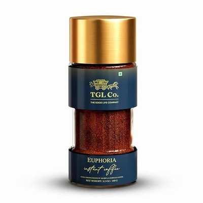 TGL Euphoria Instant Coffee 100g | Arabica & Robusta | Hot & Cold Use