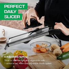 Stainless Steel Adjustable Mandoline Vegetable Slicer Cutter Chopper KitchenTool