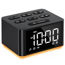 【3 in 1】 Sound Machine Dual Alarm Clock Night Light White Noise Machine 27 Sl...