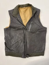 Vintage leather waistcoat 42" chest (3852)
