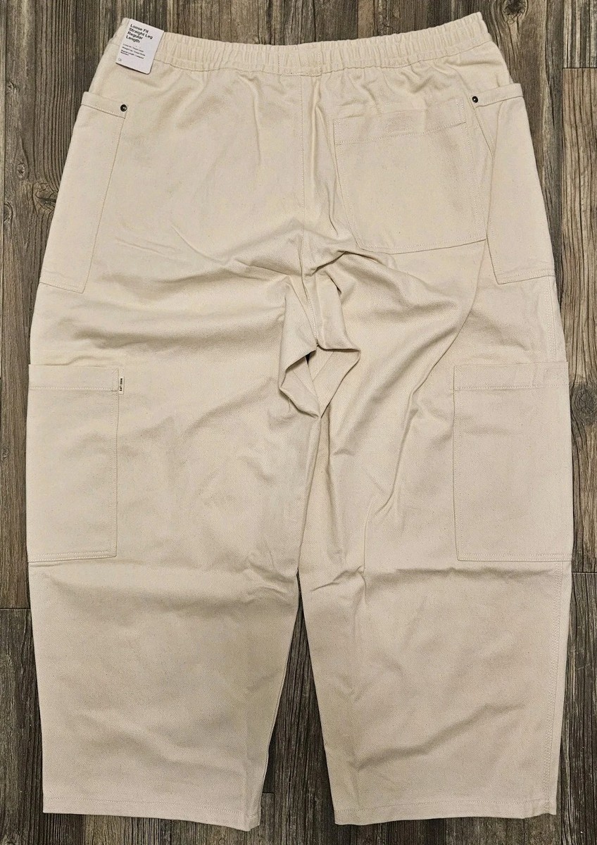 Nike Life Utility Cargo Baggy Pants Denim Jeans Sail Men's Sz XL