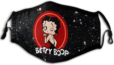 Cartoon Betty Boop Print Face Mask, Perfect Cartoon Gift Ideas.