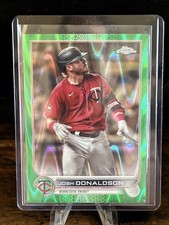 JOSH DONALDSON 2022 TOPPS CHROME SONIC #51/99 GREEN RAY WAVE REFRACTOR #22 Twins
