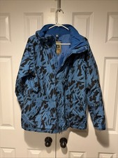 Burton Youth 'DryRide Ski Snowboard Jacket Hood Winter Blue Pattern Size XL 18