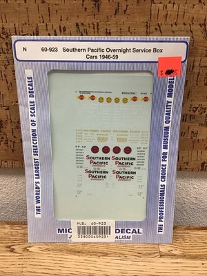 Microscale Decals N Scale 60-923: Southern Pacific Overnight Service Boxcars