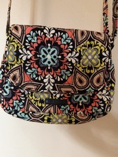 Vera Bradley Multicolor Floral Crossbody Bag, Snap Closure, Inner Pockets