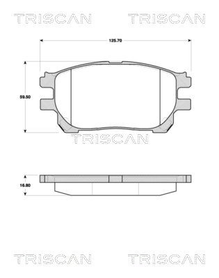 Triscan Bremsbelagsatz, Scheibenbremse 8110 13073 FüR Toyota-image