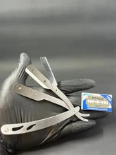 FACON The Chief Classic Straight Edge Barber Razor with 100 Blades - Black