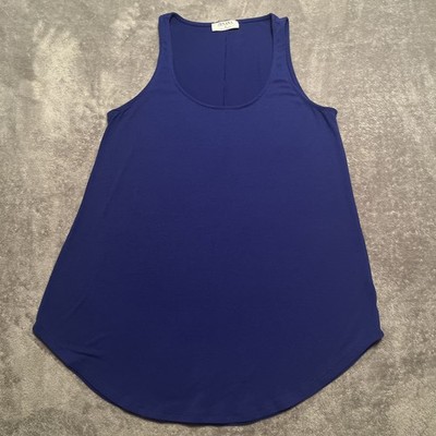 Zenana Tank Top Womens S Royal Blue Sleeveless Scoop Neck Flowy Relaxed Tunic