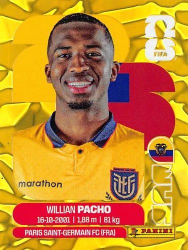 Willian Pacho 2026 Panini Willian Pacho Gold