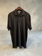 Greg Norman ML75 Play Dry Polo Shirt XL Black Pattern Golf Performance Mens