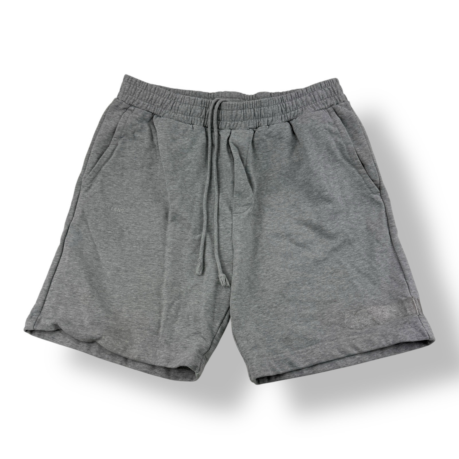 Helmut Lang Heather Gray Cotton Drawstring Elastic Sweat Shorts Men's Size XL