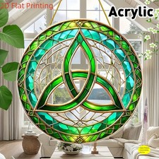 St. Patrick's Day Acrylic Window Hanging Celtic Knot Design 2D Flat Home Decor