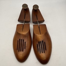Vintage Florsheim Wooden Tree Shoe Mold Stretcher Form Insert Size 9D Hinged
