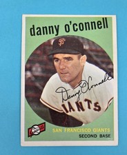 1959 Topps #87 Danny O'Connell San Francisco Giants BASEBALL Card 4G