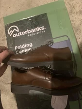 ZARA MAN MEN Marron Brown Nautico Bb Piel Abatanada Leather Dress Shoes Sz 9