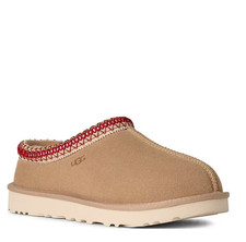 UGG Women's Tasman II Suede Clog Slippers - Sand/Dark Cherry, Medium Authentic 