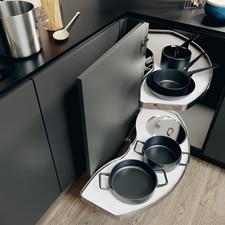 Pull Out Corner Solution Vauth Sagel Cornerstone Swing 1000 mm Lava grey 