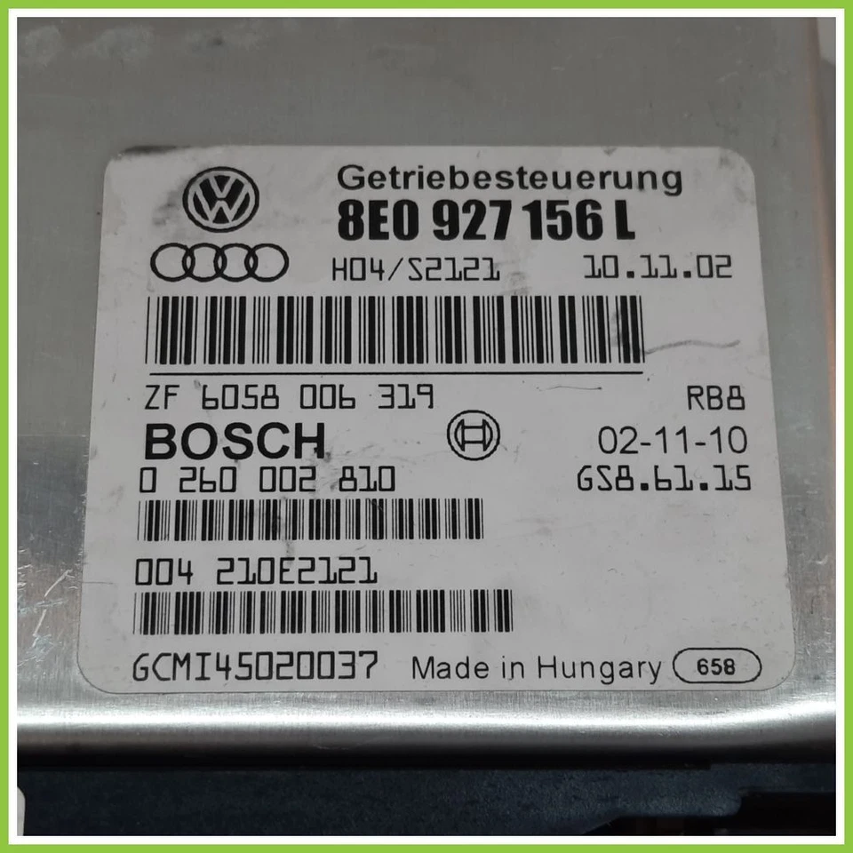 Centralina Cambio Automatico BOSCH 0260002810 AUDI 8E0927156L A4 8E 2000 2004 - Immagine 2 di 4