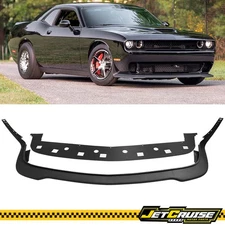 Fits 15-23 Dodge Challenger Hellcat Front Bumper Lip Splitter Textured Black PP