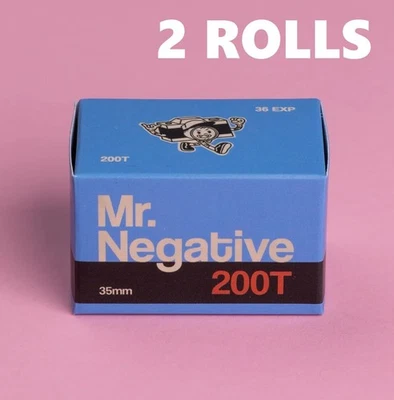 2 Rolls - Mr. Negative Kodak Vision 3  200T 5213 35mm 36exp Motion Picture Film - Photo 1/4