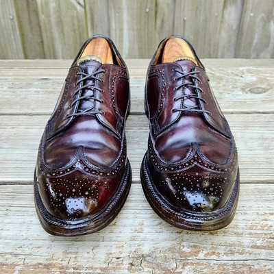 Vintage 1960s Florsheim SHELL CORDOVAN Longwing V-Cleat Dress