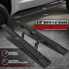 For 07-21 Tundra CrewMax Cab 6.75"Width Side Step Nerf Bar Running Boards Black