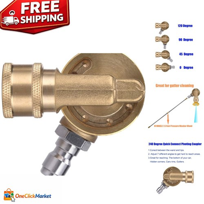 #ad #ad Effortless Gutter Cleaning 240° Pivot Coupler for Pressure Washers 4500 PSI $26.59