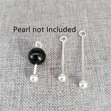 4 Silver Screw Eyepins Threaded Ball Eye Pin Headpin w/ Open Jump Ring