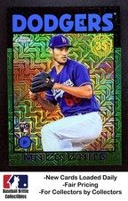 2021 Topps Chrome Mitch White 1986 Green Refractor /99 SP RC Rookie Dodgers