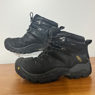 KEEN Targhee II Mid Waterproof Hiking Boots Mens 12 Black Leather 1007876