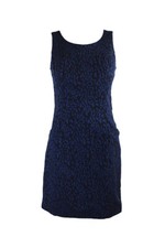Tommy Hilfiger Blue Sleeveless Textured Pocket Sheath Dress 2