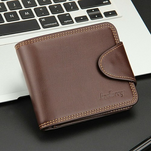 Leather Wallet for Men Short Wallet Male Business Bifold Type Money Bag Wallet - Picture 9 of 12