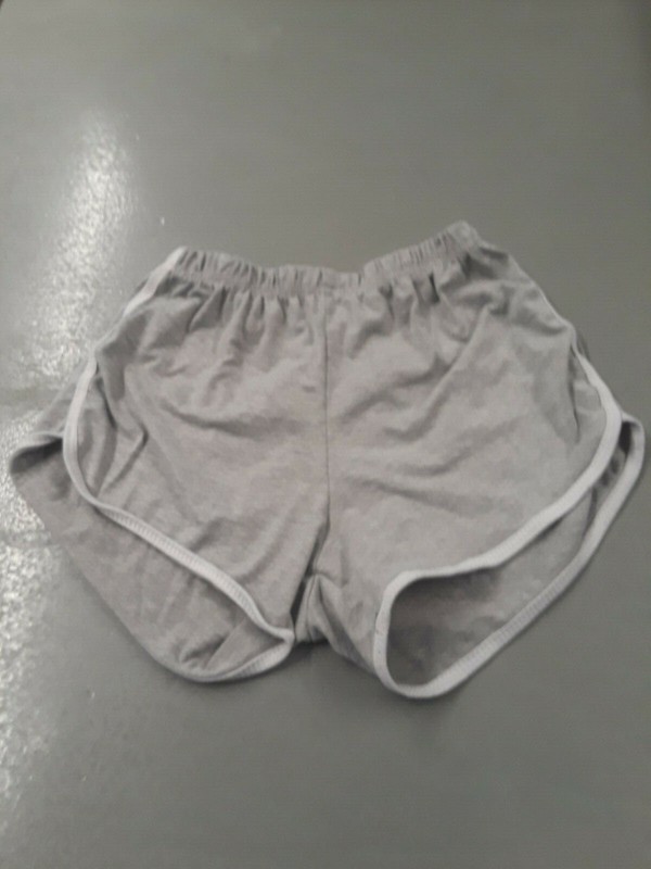 Girls light gray shorts with white trim sz M