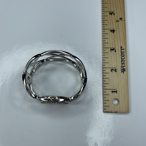 E studio Time Two Tone Crystals Rose Gold Retro Bangle STD1016T Untested - Bild 2 von 6