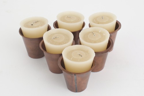 12 insertos de lata de molde de azúcar - parte inferior plana - mexicana - velas - molde de azúcar candelabro - Imagen 2 de 3