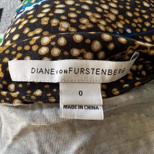DIANE VON FURSTENBURG Silk Wrap Dress Women’s DVF Multicolor Size 0 EUC D7 - Picture 11 of 13