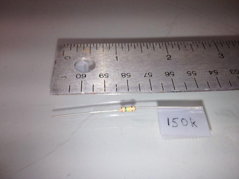 150k ohm 1/4 watt @ 5% Tolerance Resistor (Single)