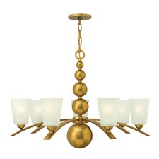 Image of 7 Bulb Chandelier Hanging Pendant LIght Vintage Brass LED E27 60W Bulb