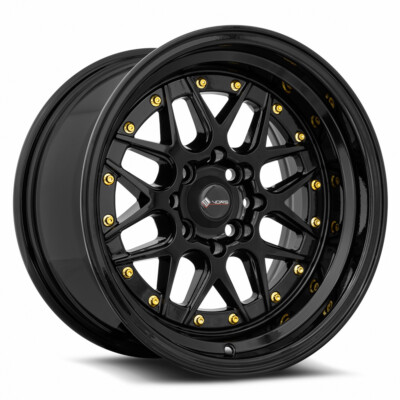 Vors VR7 15x8 4x100/4x114.3 0 Black Wheel 15'' inch Alloy Rim 73.1