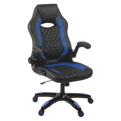 Archeus Gaming Style Computer Desk Chair, Built-in Lumbar Support, Flip-Up Ar...