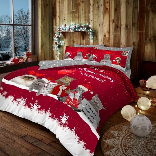 CHRISTMAS DUVET COVER SET Reversible 